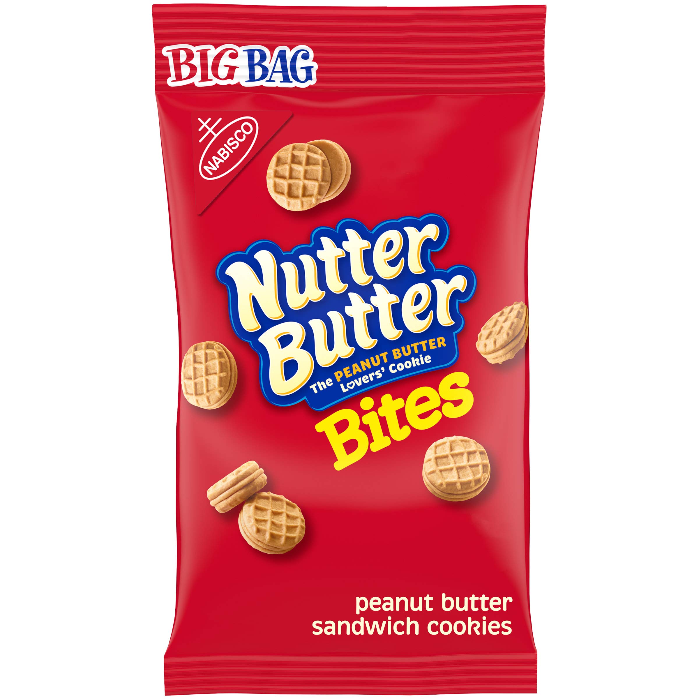 Nutter Butter Bites Peanut Butter Sandwich Cookies - Crunchy Snack, 3oz Big Bag (Pack of 1) | Perfect for Lunchboxes, Office Snacks & After-School Treats