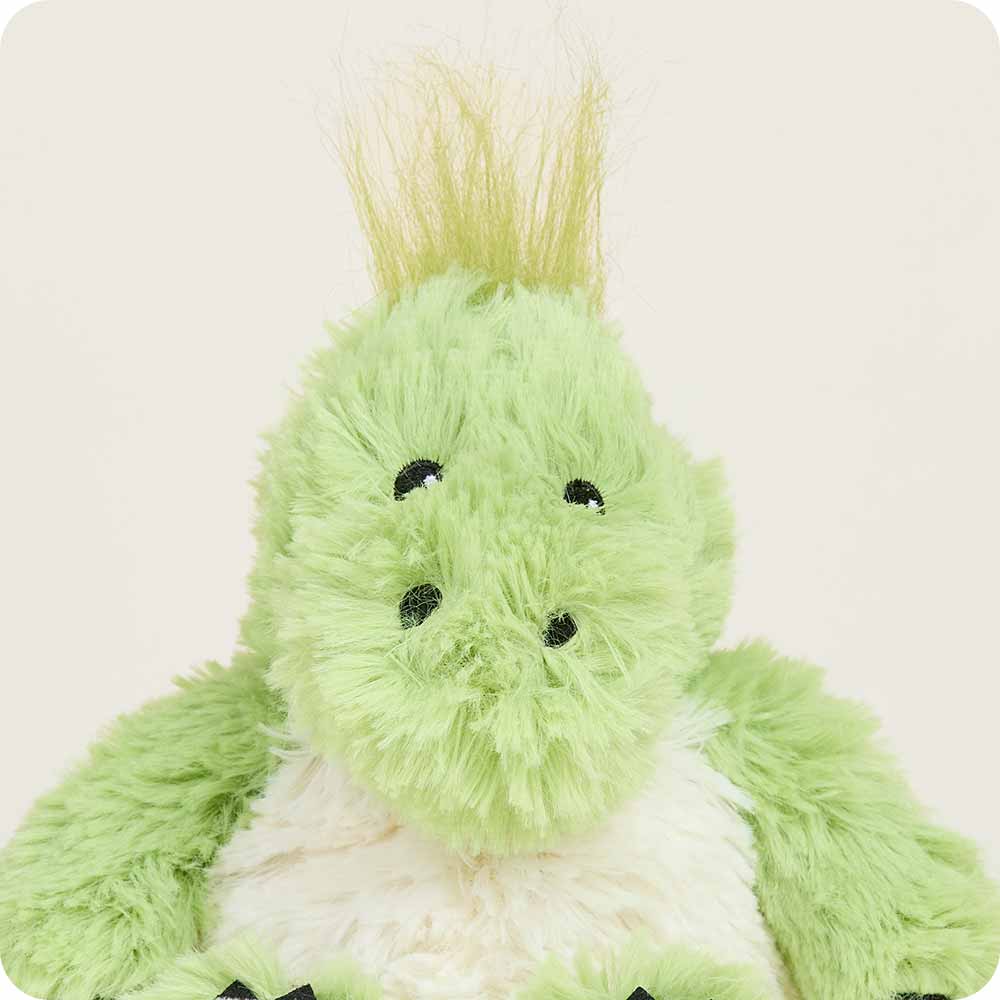 Green Dinosaur Warmies Junior - Adorable Microwavable Plush Toy for Kids | Perfect for Bedtime Comfort, Anxiety Relief & Sensory Play