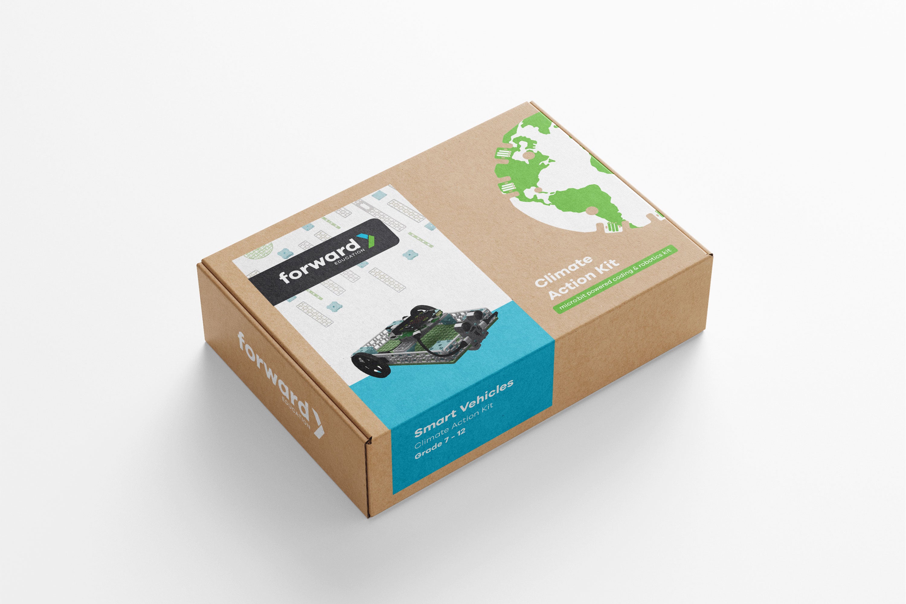 Forward Education Smart Vehicle Kit - STEM Learning Toy for Kids, Build & Code Your Own Robot Car - Perfect for Classroom & Home STEM Projects