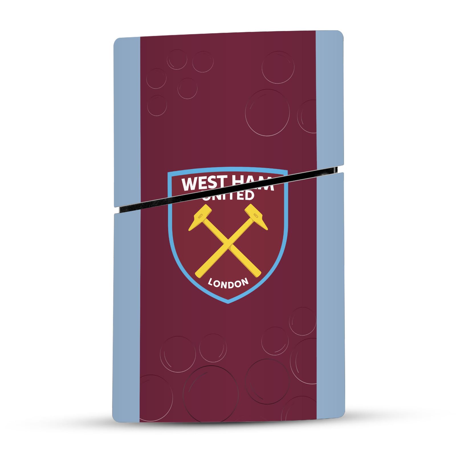 Official West Ham United FC Home 2023/24 Emblem Vinyl Skin Sticker Set - Compatible with Sony PlayStation 5 PS5 Slim & Digital Edition Console & DualSense Controller - Perfect for Gamers and Football Fans to Customize Gaming Gear