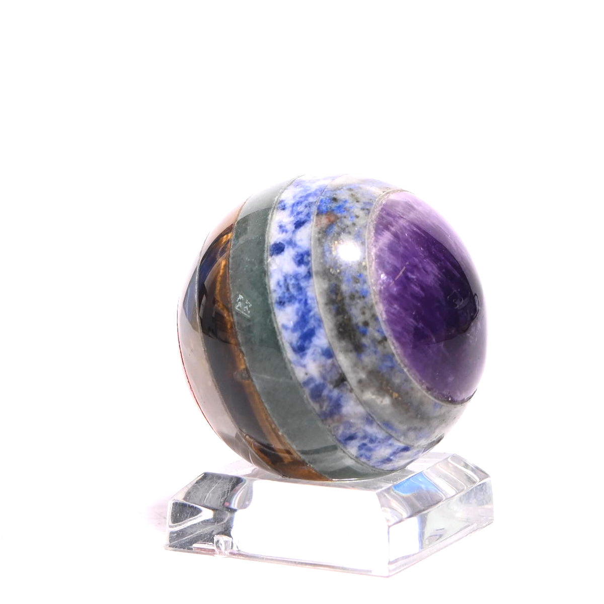Healing Chakra Sphere - 7 Chakra Balancing Stones for Meditation, Yoga & Energy Healing | Perfect for Reiki, Spiritual Healing & Home Decor