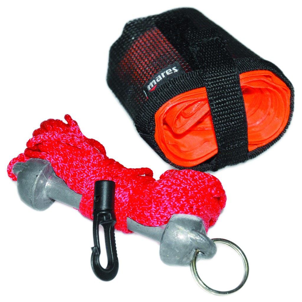 Mares Compact Surface Marker Buoy - High Visibility Safety SMB for Scuba Diving & Snorkeling - Perfect for Underwater Signaling & Emergency Situations