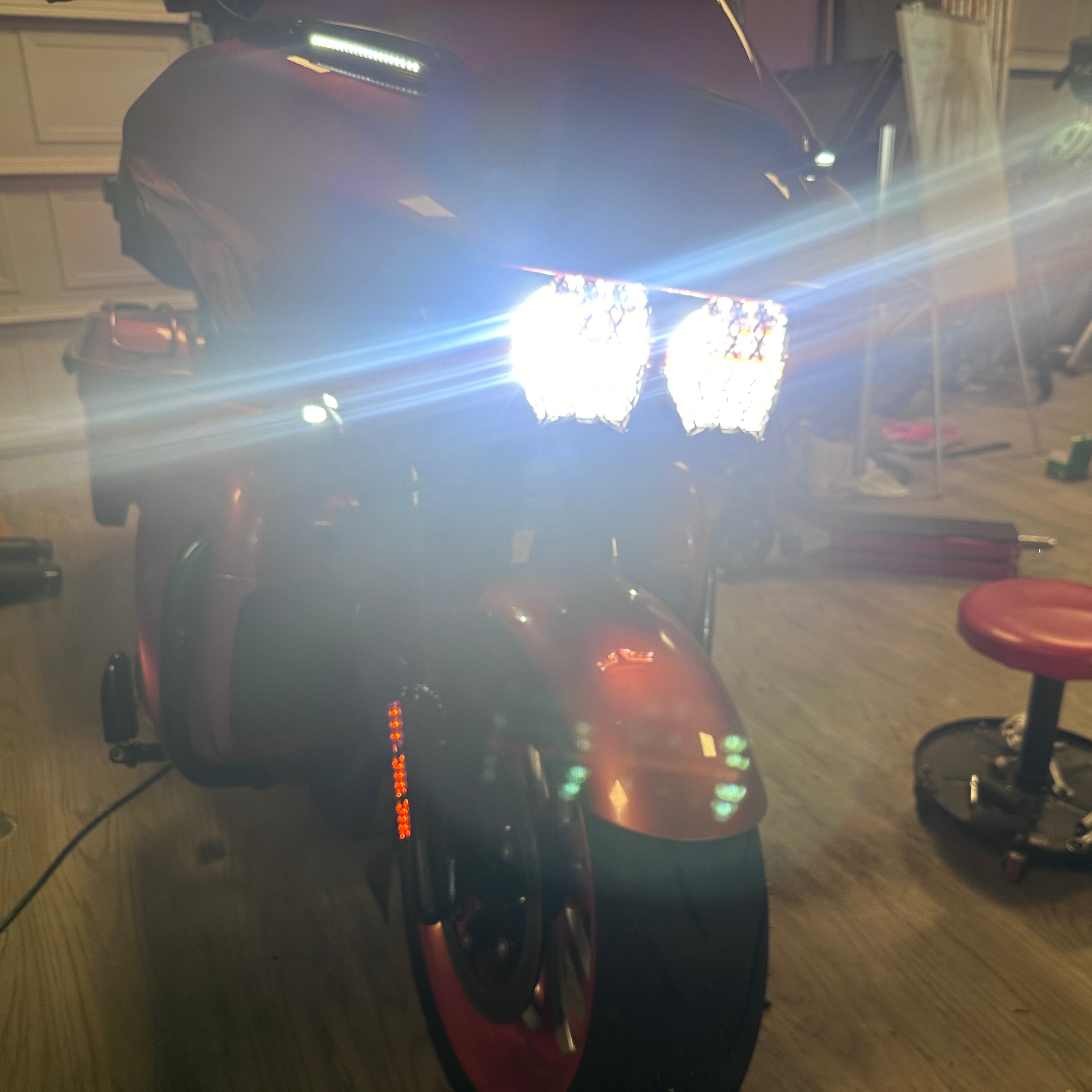 240W Harley Davidson Road Glide LED Dual Headlight Kit - Compatible with 2015-2024 Models - High Brightness Motorcycle Headlight for Night Riding & Improved Visibility