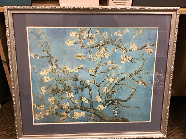 28 x 23.5 Inch Dogwood Flower Framed Wall Art - Vintage Botanical Print for Living Room, Bedroom & Office Decor