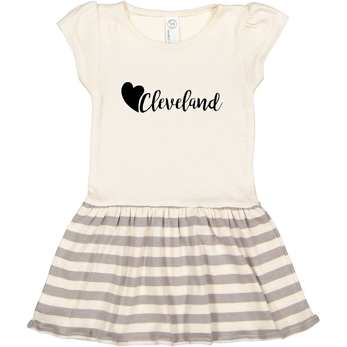 Inktastic Cleveland with a Heart Toddler Dress - Cute Graphic Tee for Baby Girls & Boys - Perfect for Casual Wear, Family Outings & Photo Shoots