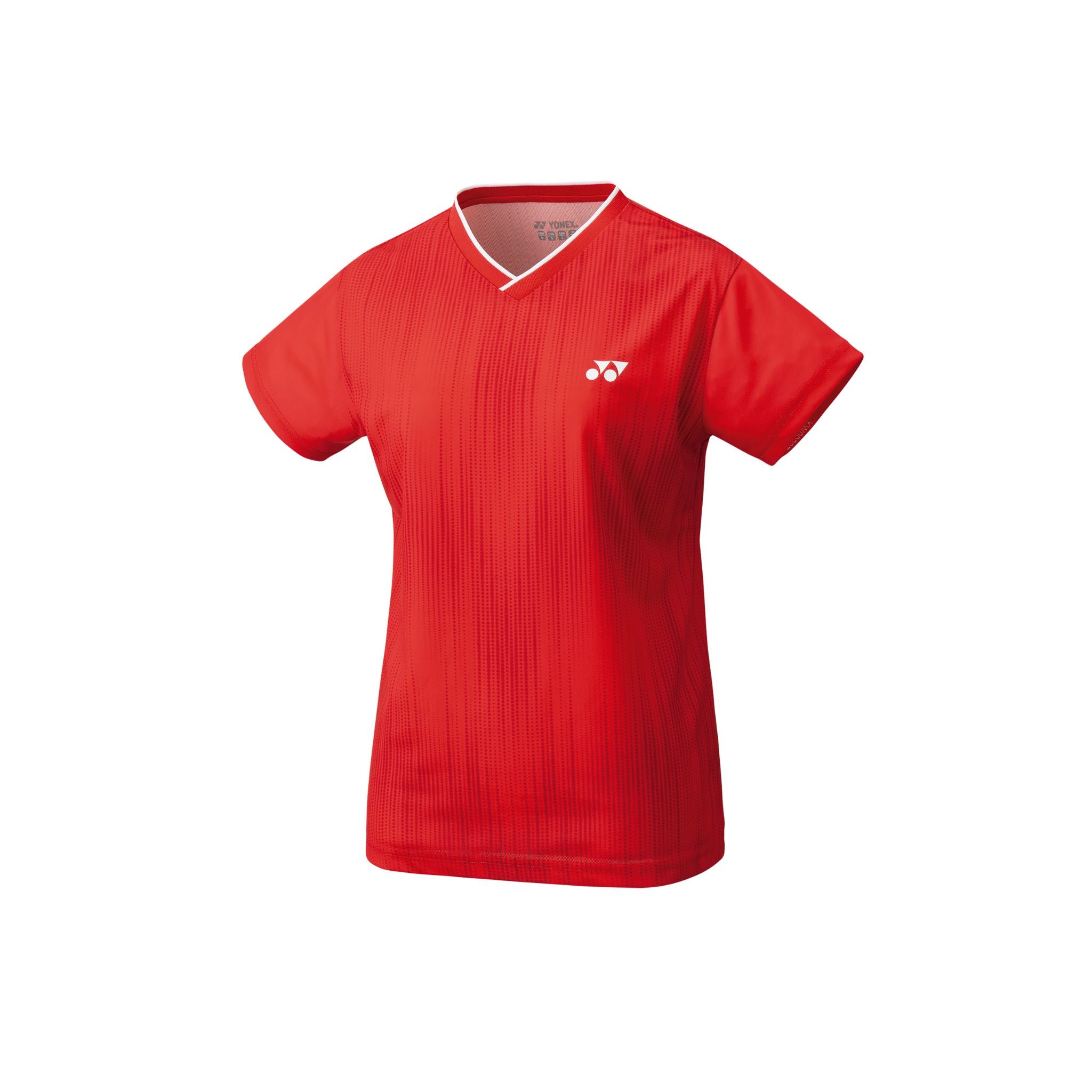 Yonex YW0026 Women's Performance Crew Neck Team Shirt - Ruby Red - Moisture Wicking Tennis & Volleyball Jersey for Active Sports