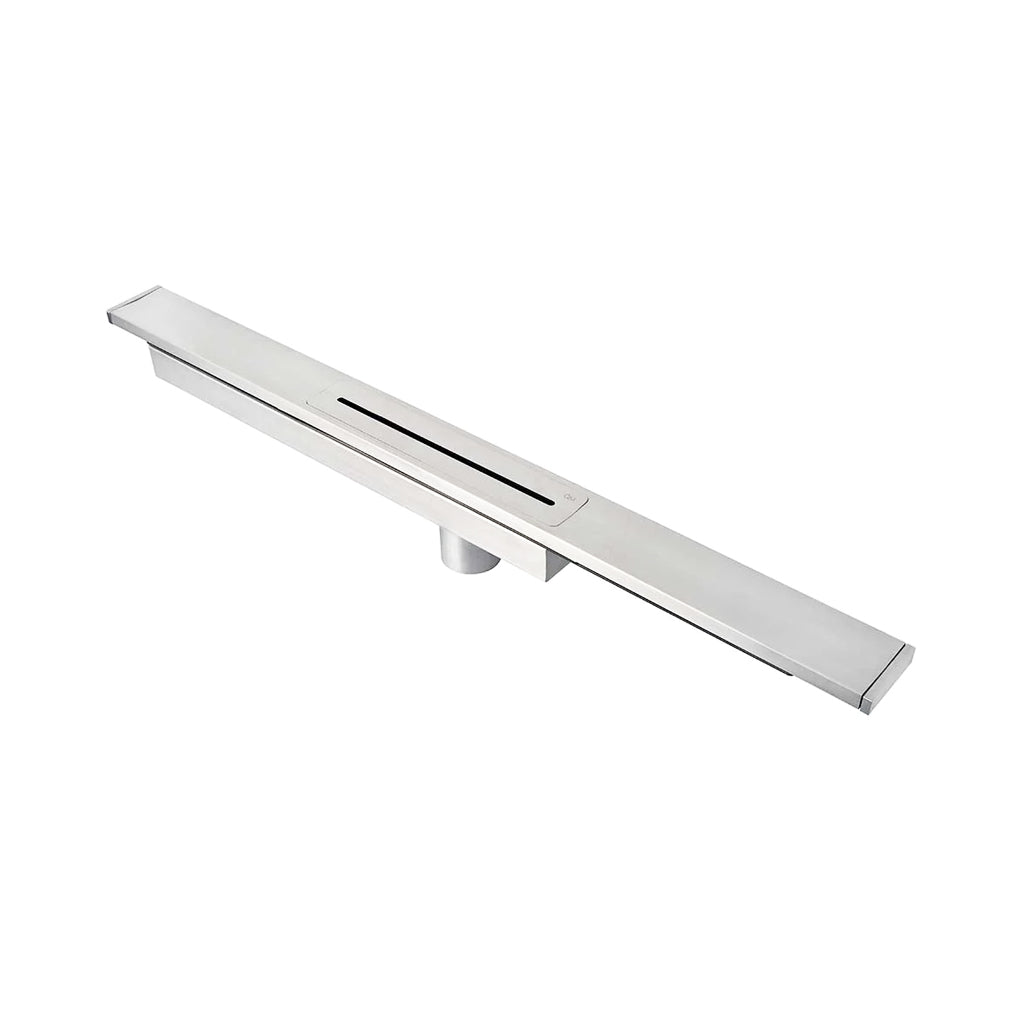 Delmar Supreme 40-Inch Linear Shower Drain - Stainless Steel Floor Mount Drain with Polished Finish for Modern Bathroom & Walk-In Shower Installation