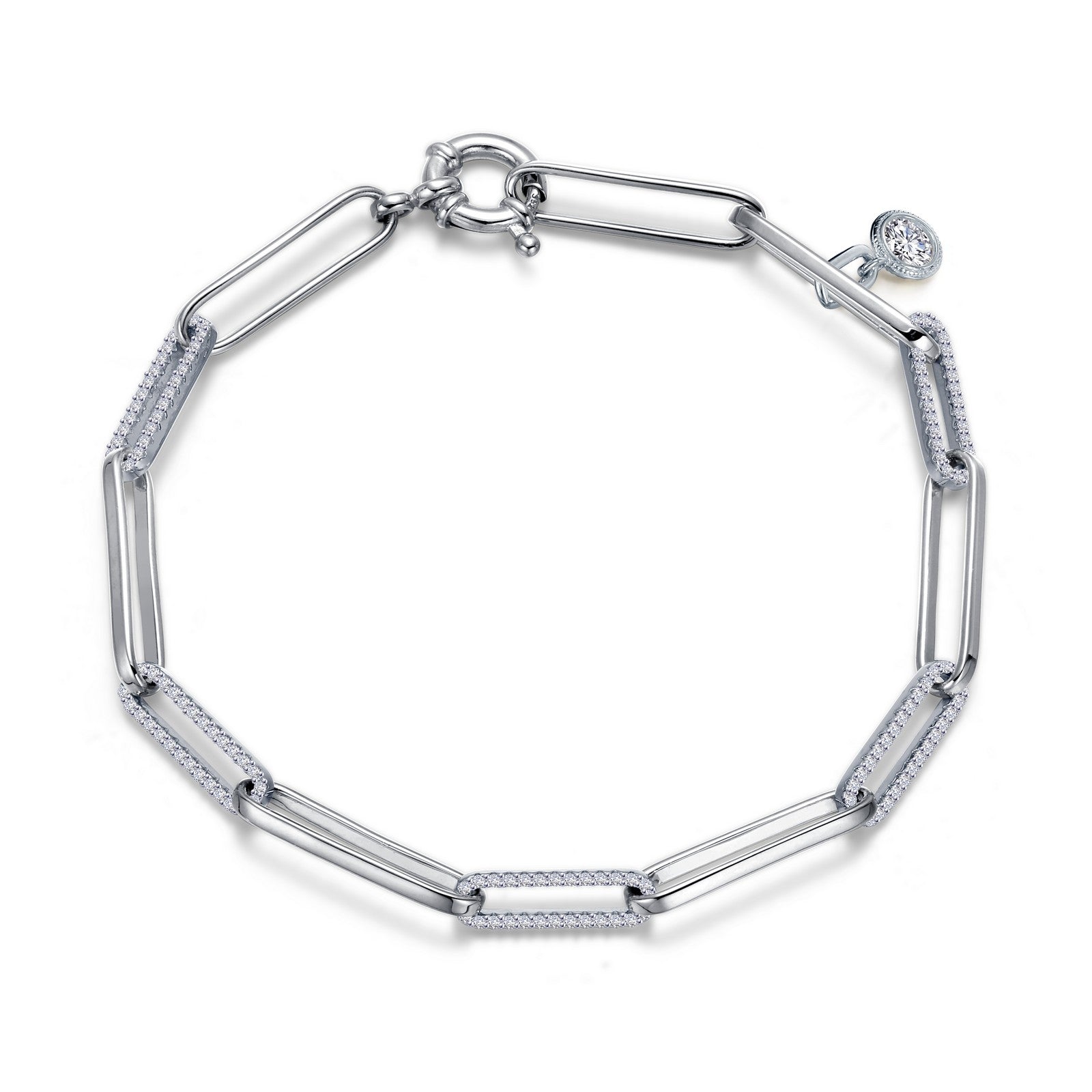 1.65 CTW Diamond Paperclip Bracelet for Women - Elegant Tennis Bracelet for Everyday Wear & Special Occasions