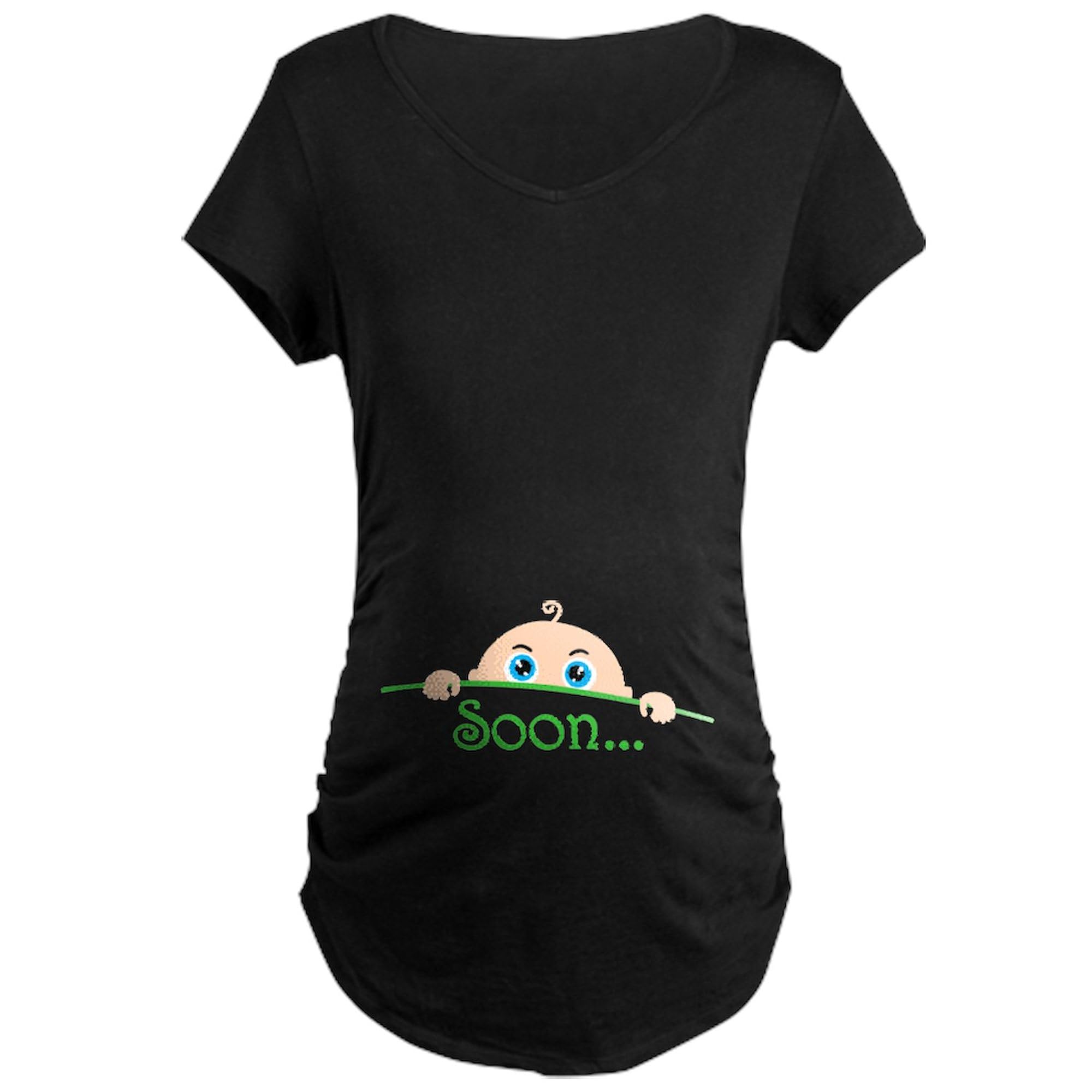 Pregnant Women's Maternity Ruched Side T-Shirt - Comfortable & Stretchy Soon Maternity Top for Expecting Moms | Perfect for Pregnancy Announcements, Baby Showers & Casual Wear