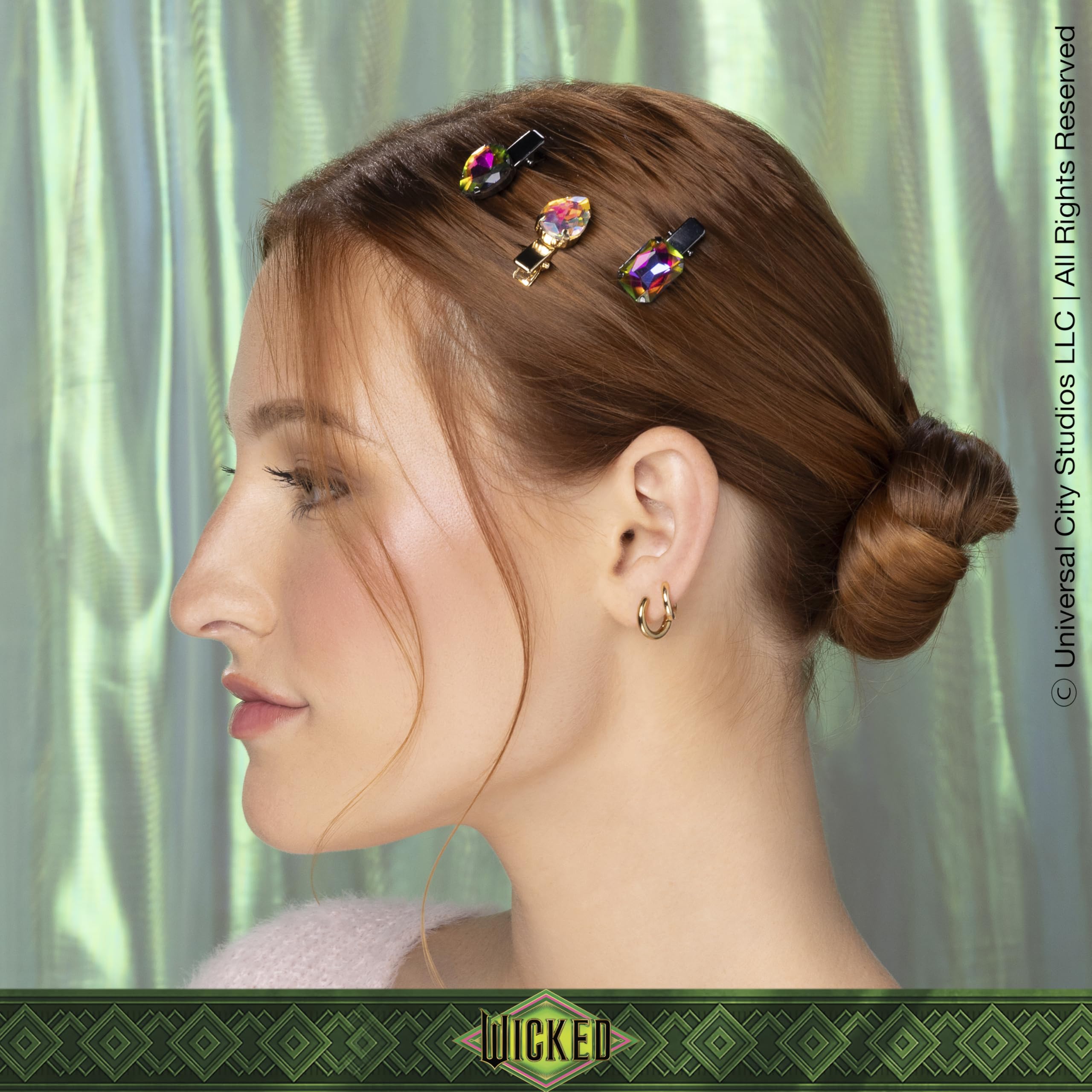 Wicked Glinda Scrunchie & Hair Clip Set - 7 Piece Hair Accessories for Women & Girls | Gift for Her | Scunci by Conair | Perfect for School, Parties & Everyday Styling