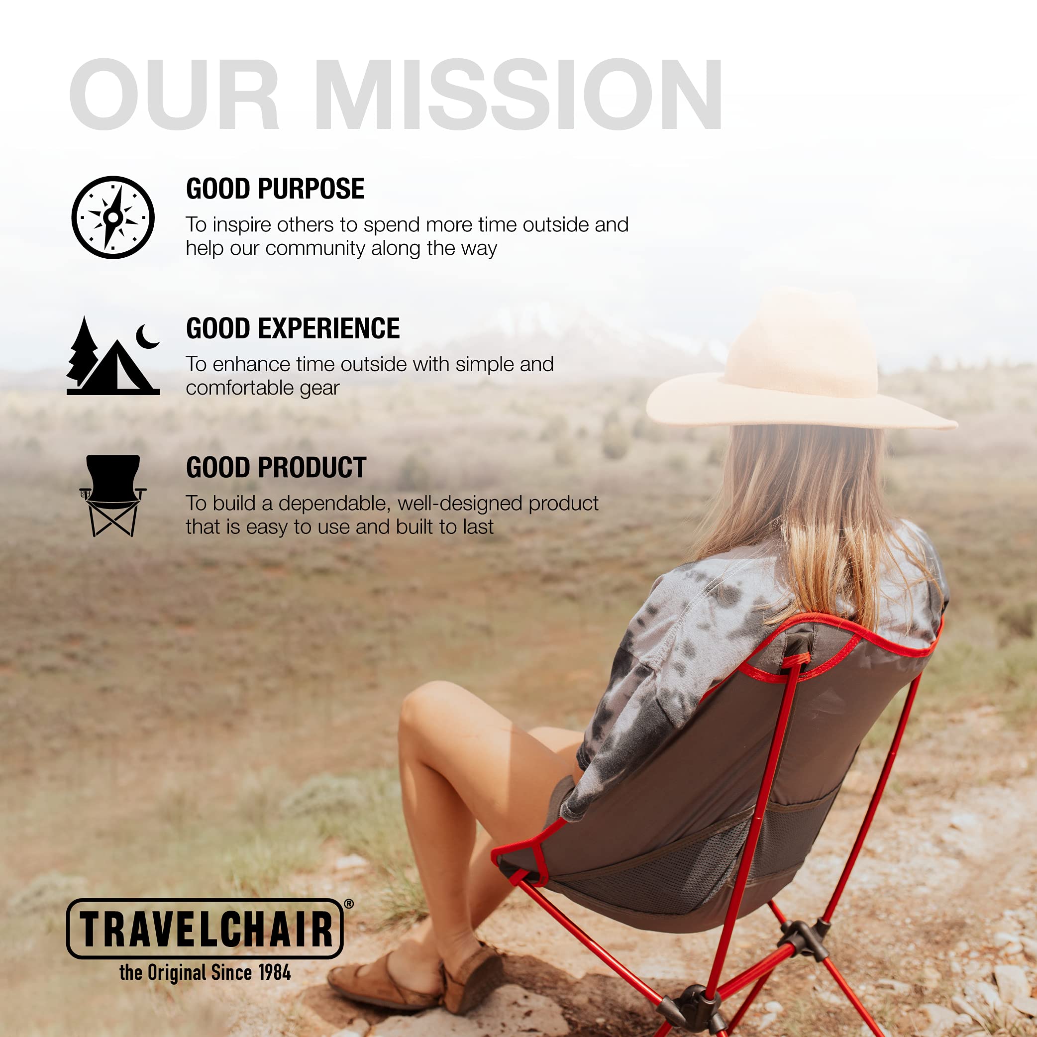 Joey Chair - Lightweight Folding Camping Chair for Outdoor Adventures | Portable, Stable & Collapsible | Perfect for Hiking, Backpacking, Beach, Lawn & Sports | Red Outdoor Furniture