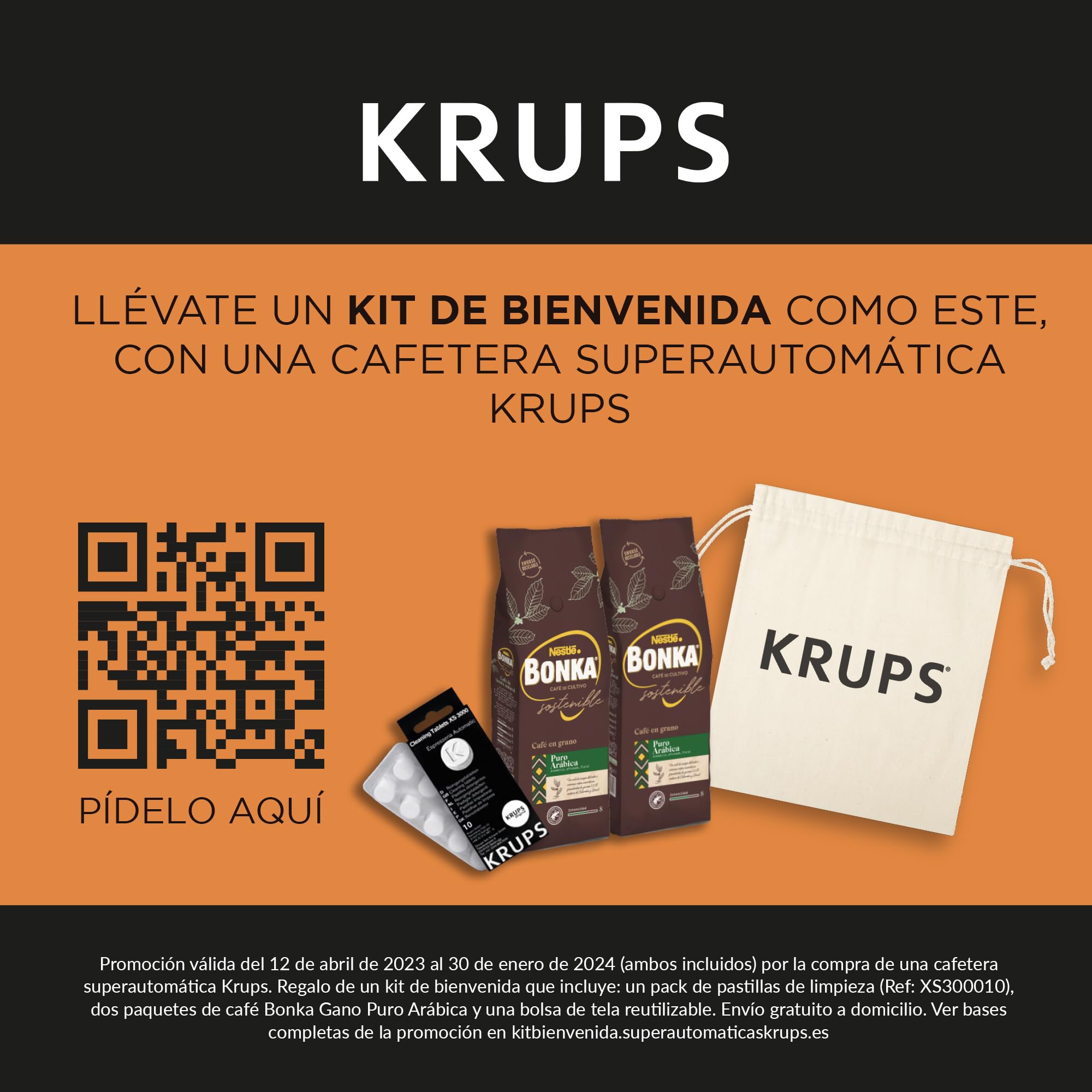 Krups Essential Super Automatic Espresso Machine - 15 Bar Pressure, Conical Metal Grinder, Adjustable Coffee Strength & Quantity, 1.7L Water Tank, LCD Display, Milk Accessories - Perfect for Home Baristas & Coffee Lovers