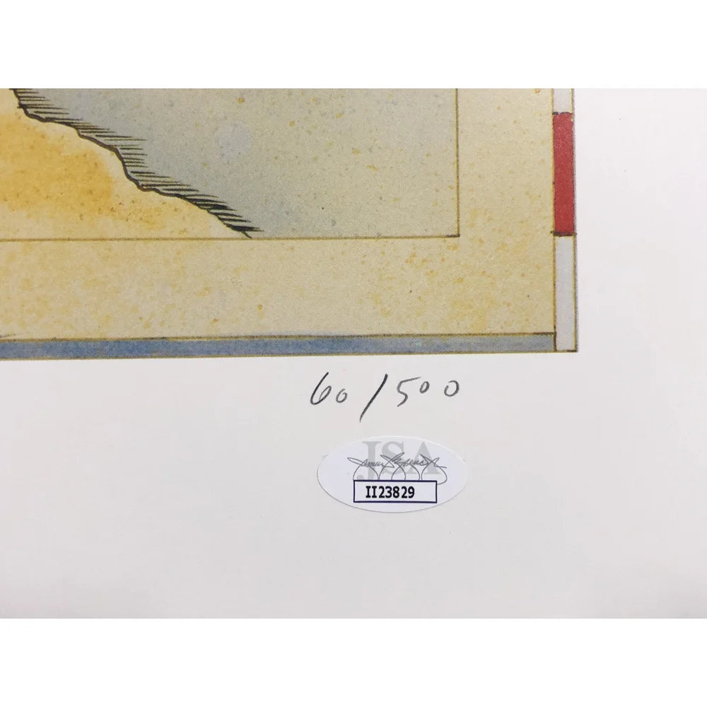 Dennis Conner Signed America's Cup Lithograph Photo - Limited Edition #D/500 with JSA COA - Perfect for Sailing Enthusiasts, Sports Memorabilia Collectors, and Home/Office Decor