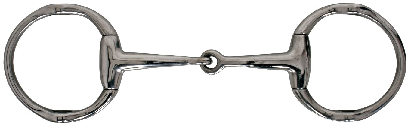 Premium Blue Tag Stainless Steel Eggbutt Gag Snaffle Bit - Comfortable & Durable Horse Training Equipment for Dressage, Jumping & Western Riding