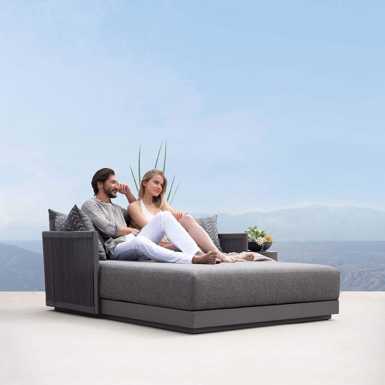 Antigua Outdoor Daybed - Waterproof Wicker Patio Lounge Bed for Poolside, Garden, or Backyard Relaxation