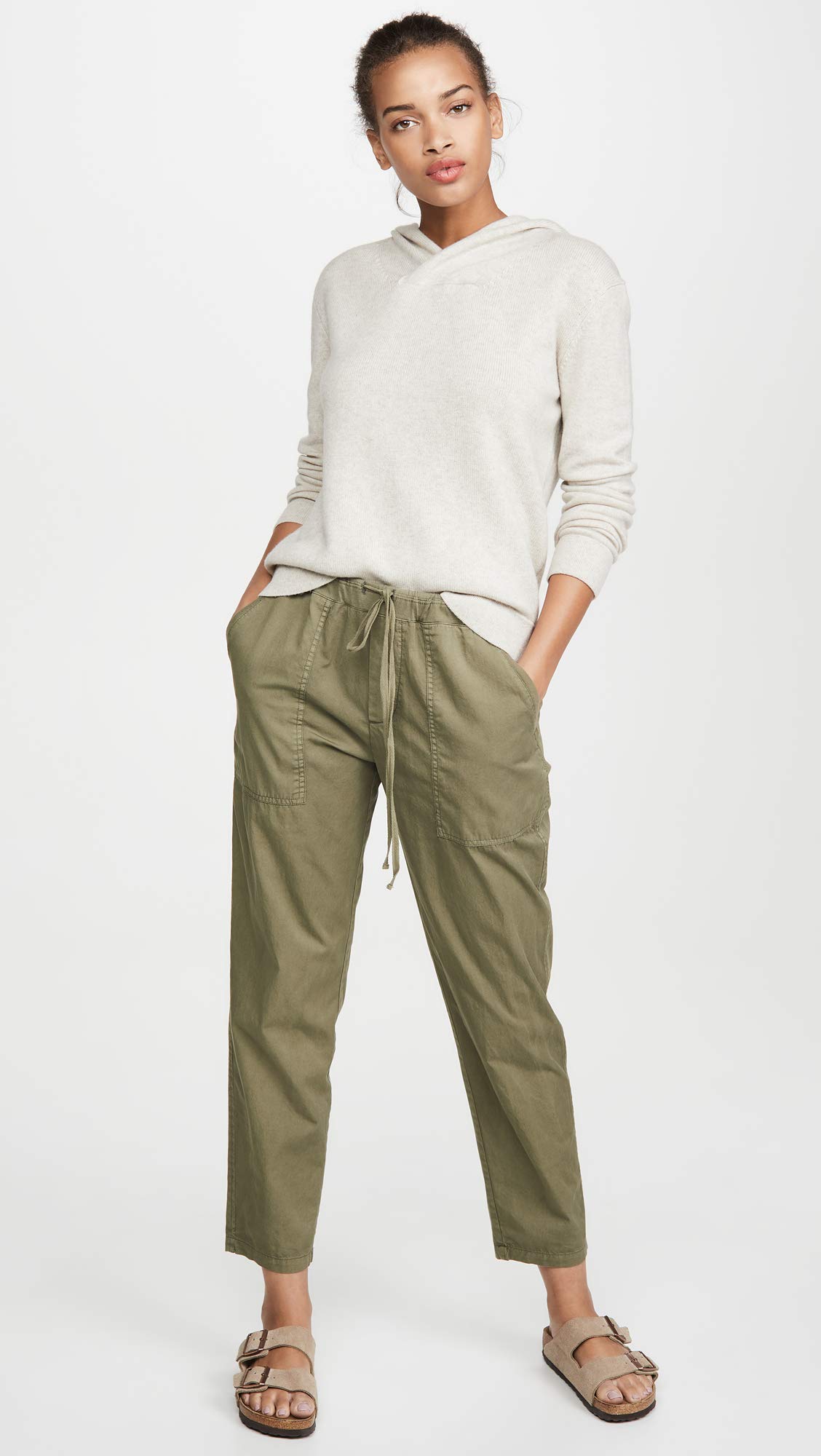 Velvet by Graham & Spencer Women's Misty Cotton Twill Pants - High Waisted Comfort Pants for Work, Travel & Casual Wear