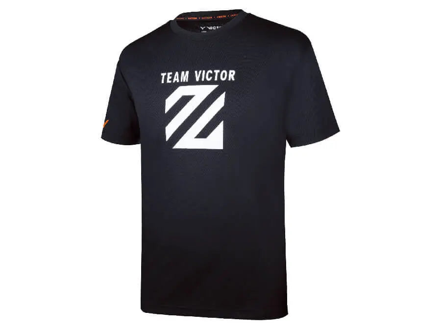 Victor x LZJ Men's Graphic T-Shirt - LZJ301C Black Cotton Tee for Casual Wear & Street Style Fashion
