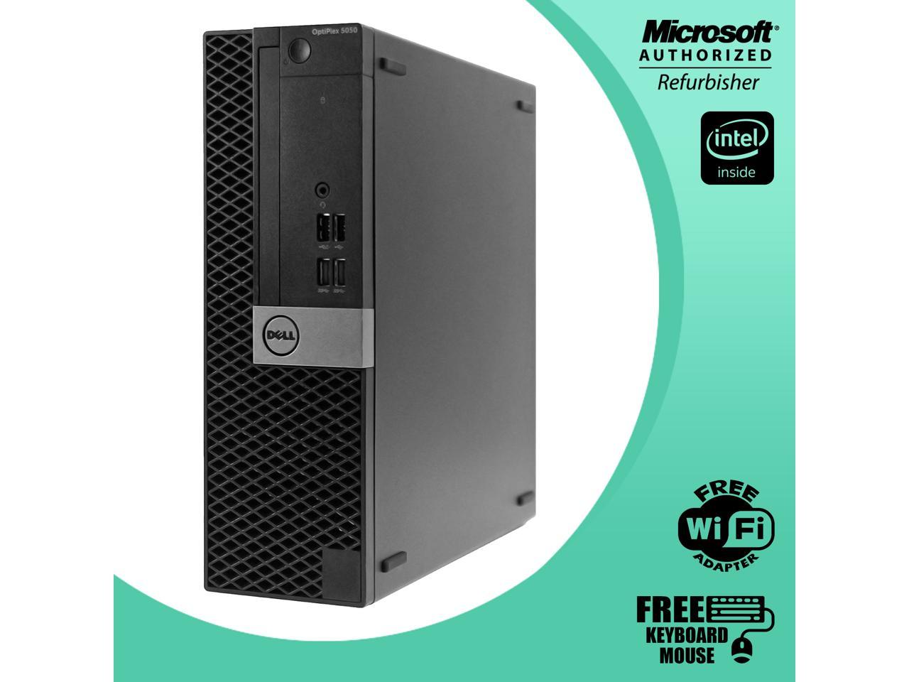 Refurbished Dell OptiPlex 5050 SFF Desktop PC - Intel Core i5-6500 Quad-Core 3.2GHz, 8GB RAM, 256GB SSD, Windows 10 Pro | WiFi, Keyboard & Mouse Included | 1-Year Warranty | Ideal for Home Office, Business & Remote Work