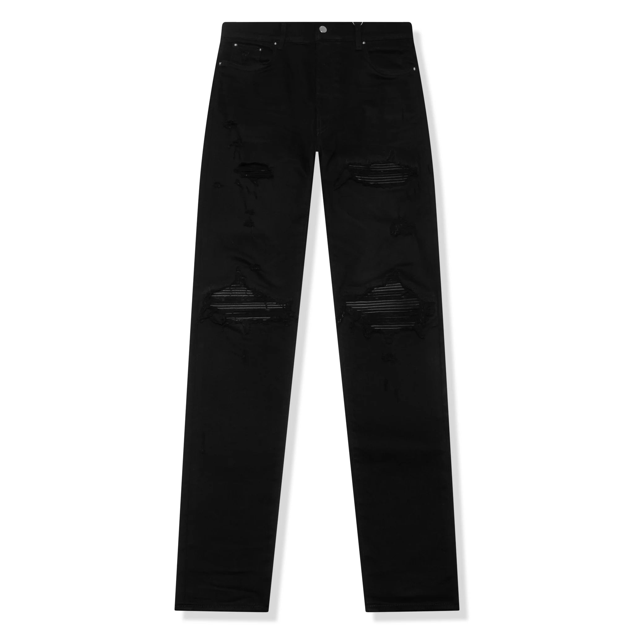 Vintage Amiri MX1 Black Patch Jeans - Distressed Denim Pants for Men | Perfect for Streetwear, Casual Outfits & Night Out Looks