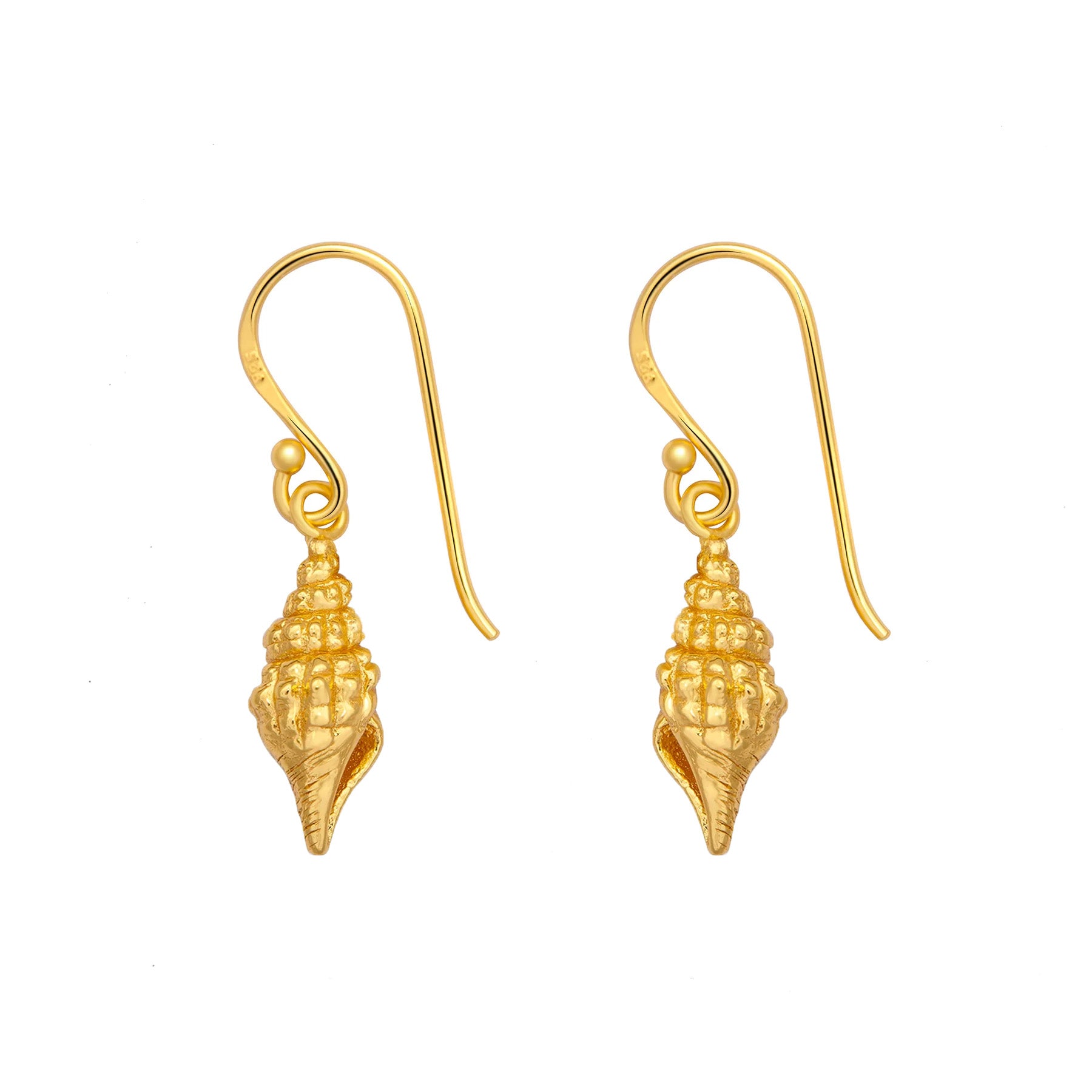 Spiral Shell Earrings for Women - 14K Gold Plated Boho Beach Jewelry - Perfect for Summer Vacations, Weddings & Casual Outfits