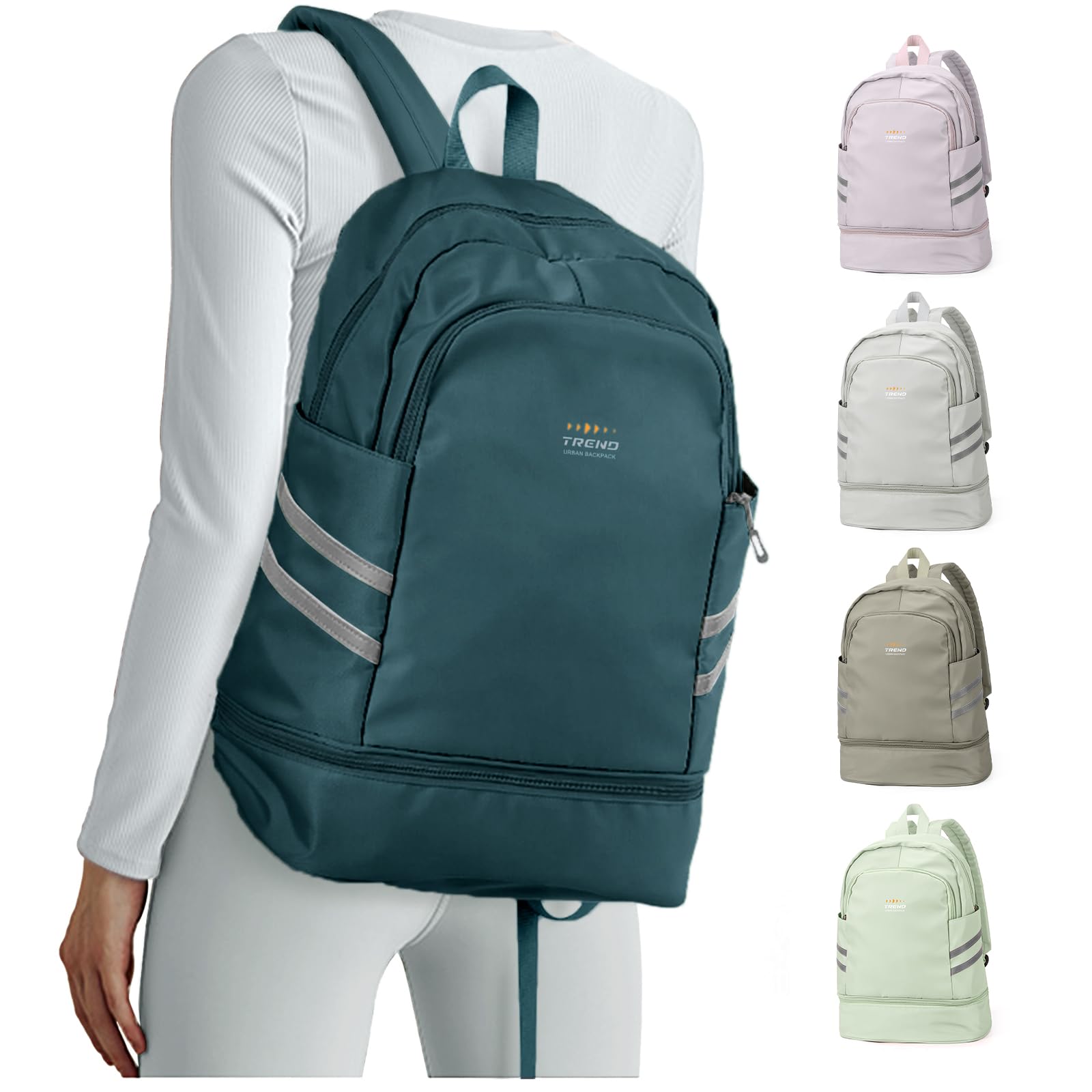 Coofay Women's Waterproof Gym Backpack - Lightweight Sports Bag with Shoe Compartment for Workout, Travel & Fitness | Perfect for Yoga, Gym, Running & Outdoor Activities