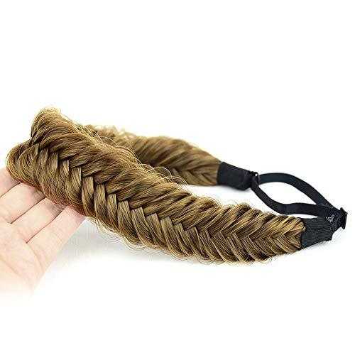 Elegant Fishtail Braided Headband - Stretchy Elastic Hair Accessory for Women & Girls - Perfect for Weddings, Parties, and Everyday Wear