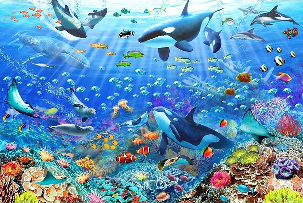 500-Piece Underwater World Jigsaw Puzzle for Adults & Kids - Challenging Ocean-Themed Puzzle Game, Fun Family Gift for Indoor Activities | Perfect for Stress Relief, Brain Training & Family Bonding
