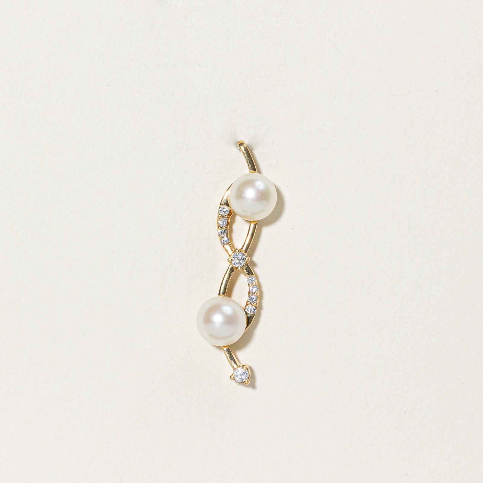 Exquisite 4.00ctw Cultured Pearl & 0.12ctw Diamond Pendant Necklace - Elegant Jewelry Gift for Women - Perfect for Weddings, Anniversaries & Special Occasions