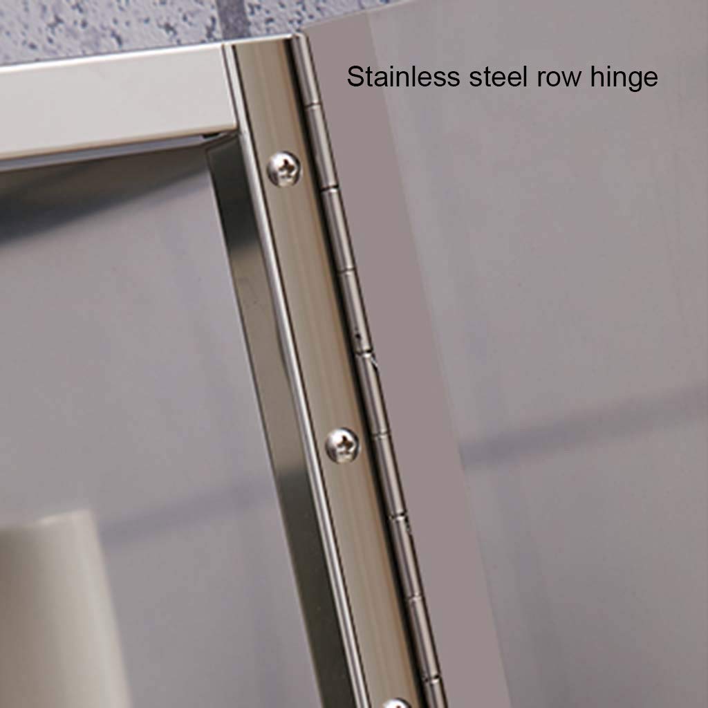 Corner Mirror Cabinet for Bathroom - Stainless Steel Triangle Wall Cabinet with 3-Tier Storage, Silver (36x60x19cm) - Perfect for Small Bathrooms, Powder Rooms & Vanity Areas