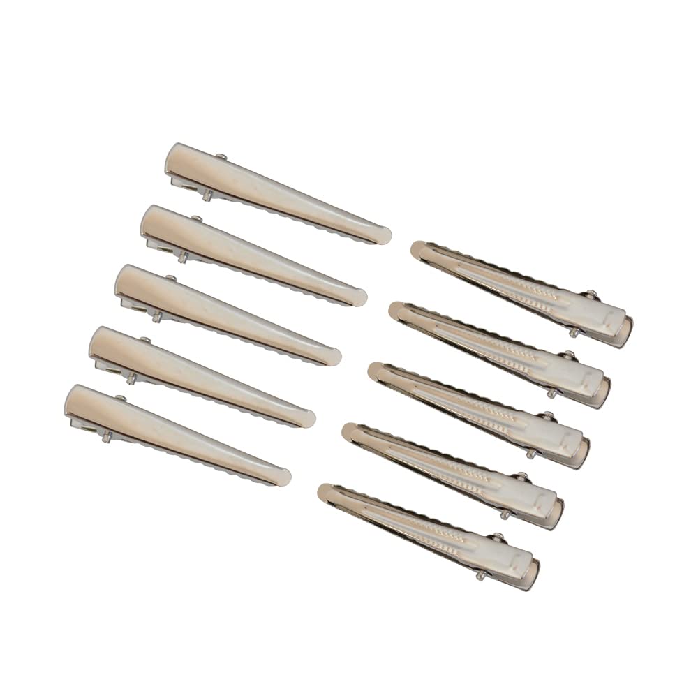 100 Pieces 1.85 Inch Metal Crocodile Hair Clips - Single Prong Barrettes for Women, DIY Hair Accessories for Parties, Weddings & Everyday Styling