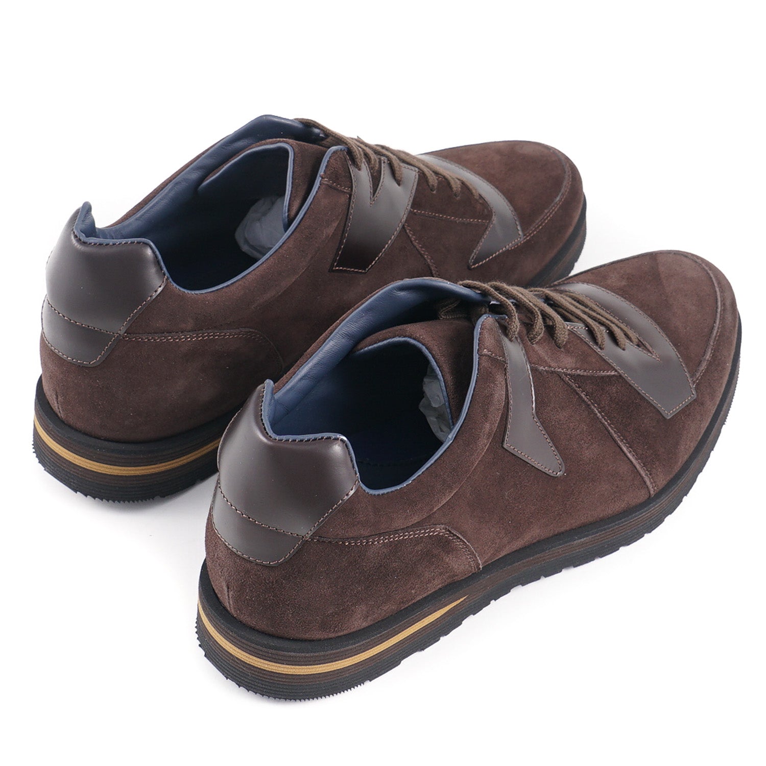 Zilli Men's Calf Suede & Leather Sneakers - Premium Comfort Casual Shoes for Walking, Travel & Everyday Wear