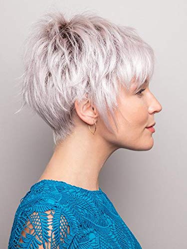 Billie Short Shag Synthetic Wig - Women's Ombre Plumberry Jam Color Spiky Layers Fringe Tapered Back Wig with MaxWigs Care Guide | Perfect for Cosplay, Halloween Costumes & Everyday Fashion