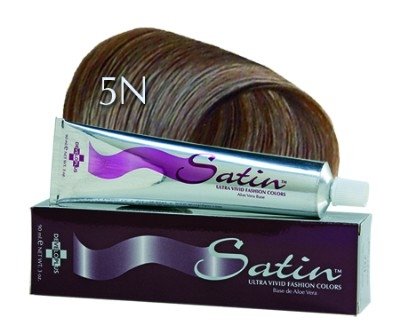Developlus Satin Color #5N Light Brown Hair Dye - 3 Ounce (88ml) Permanent Cream Hair Color - 6 Pack - For Natural-Looking Coverage & Gray Coverage at Home