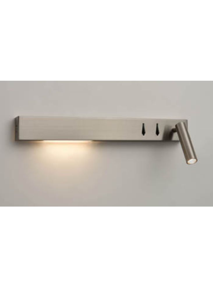 Daley Reading Wall Light LED Satin Nickel - Adjustable Left/Right Direction for Bedroom Night Reading & Living Room Ambient Lighting