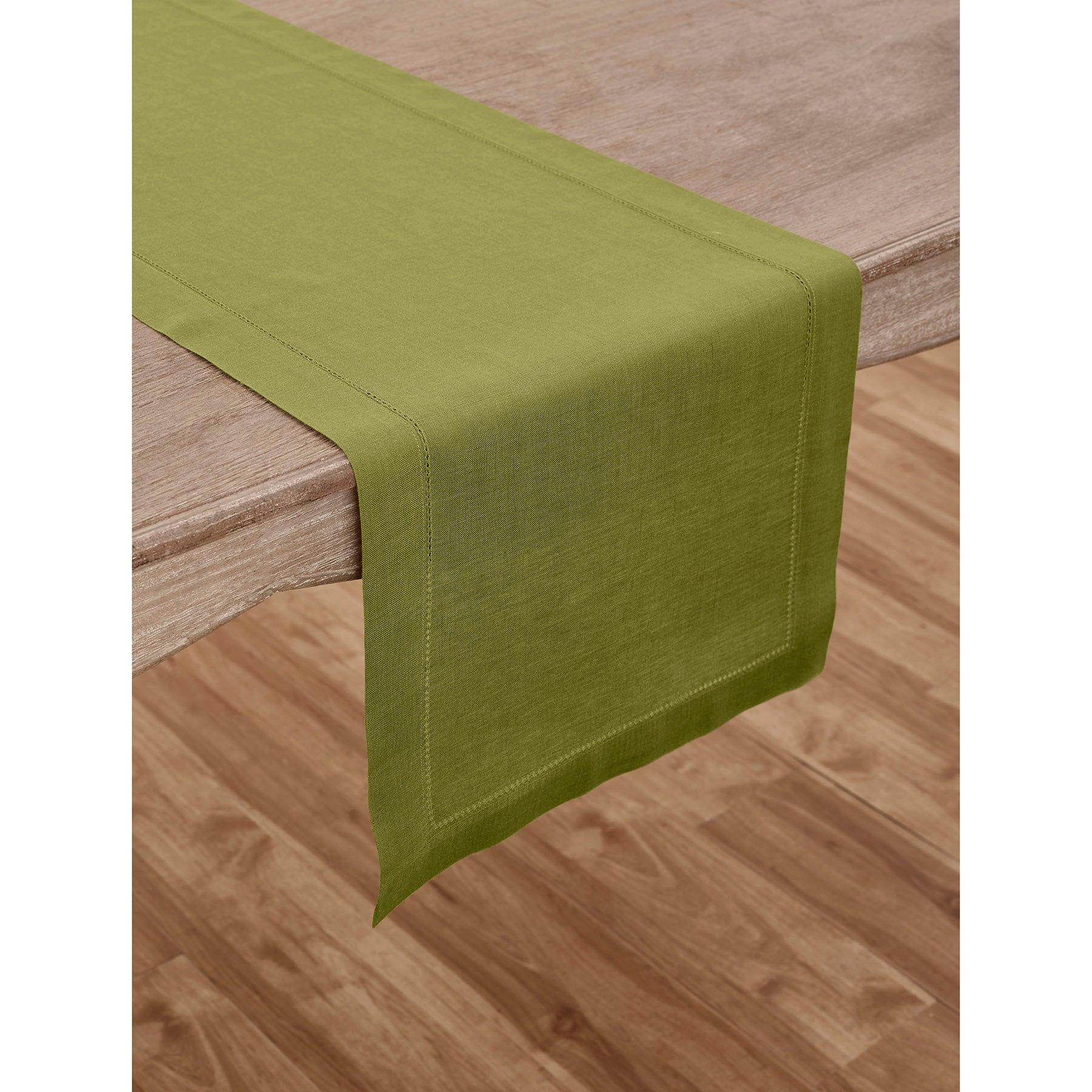 Elegant Classic Hemstitch Table Runner - Premium Linen Dining Decor for Weddings, Parties & Home Decor