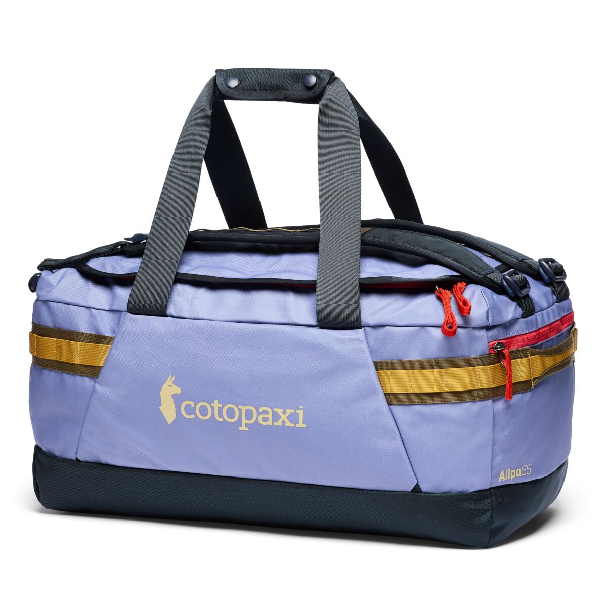 Cotopaxi Allpa Getaway 55L Travel Duffel Bag - Waterproof Carry-On Luggage for Outdoor Adventures, Blue Smoke/Carbon - Perfect for Camping, Hiking & Weekend Trips