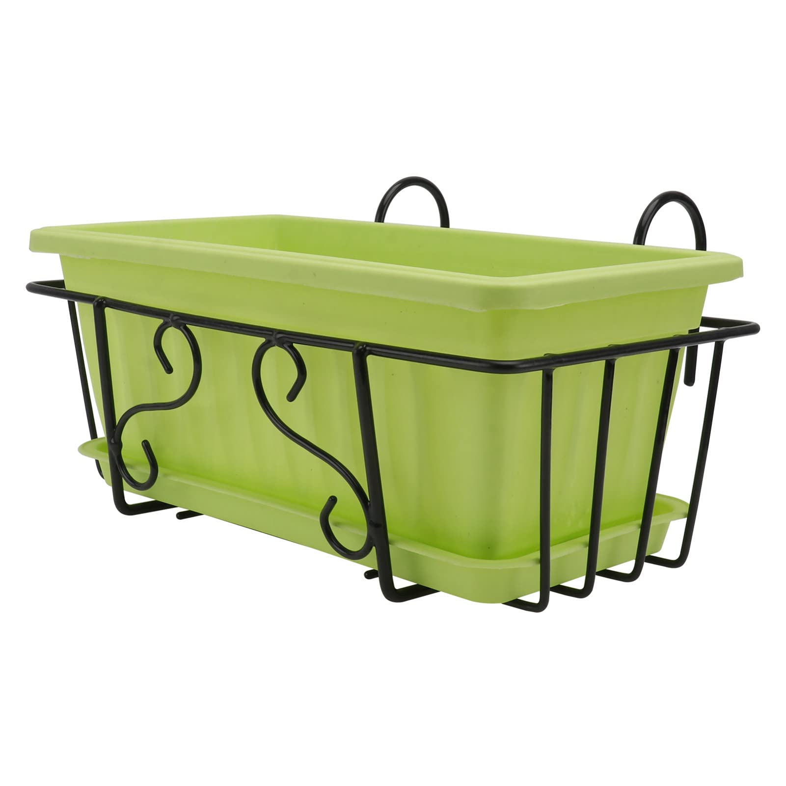 Hemoton 1 Set Hanging Flower Pots for Balcony Railing - Multi-Functional Gardening Planters for Vegetables, Herbs & Flowers - Perfect for Small Space Gardening, Indoor/Outdoor Decor