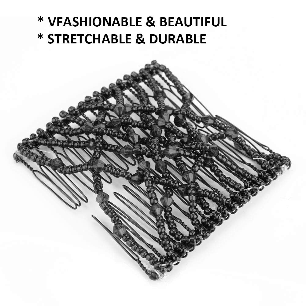 Magic Hair Comb Stretchable Beading Hair Slide for Women - Party & Wedding Accessories
