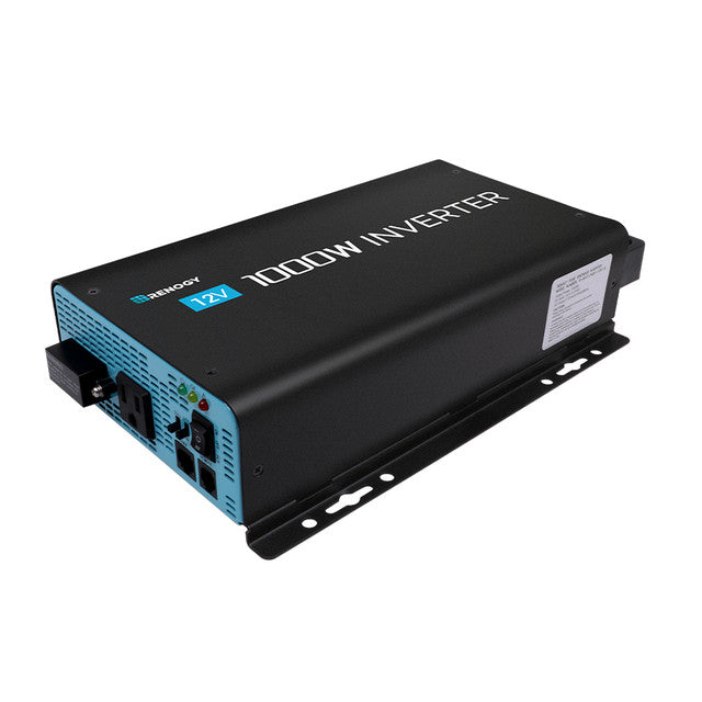 Renogy 1000W 12V Pure Sine Wave Power Inverter with LCD Display & Power Saving Mode - Perfect for RVs, Boats, Solar Systems & Off-Grid Power Supply