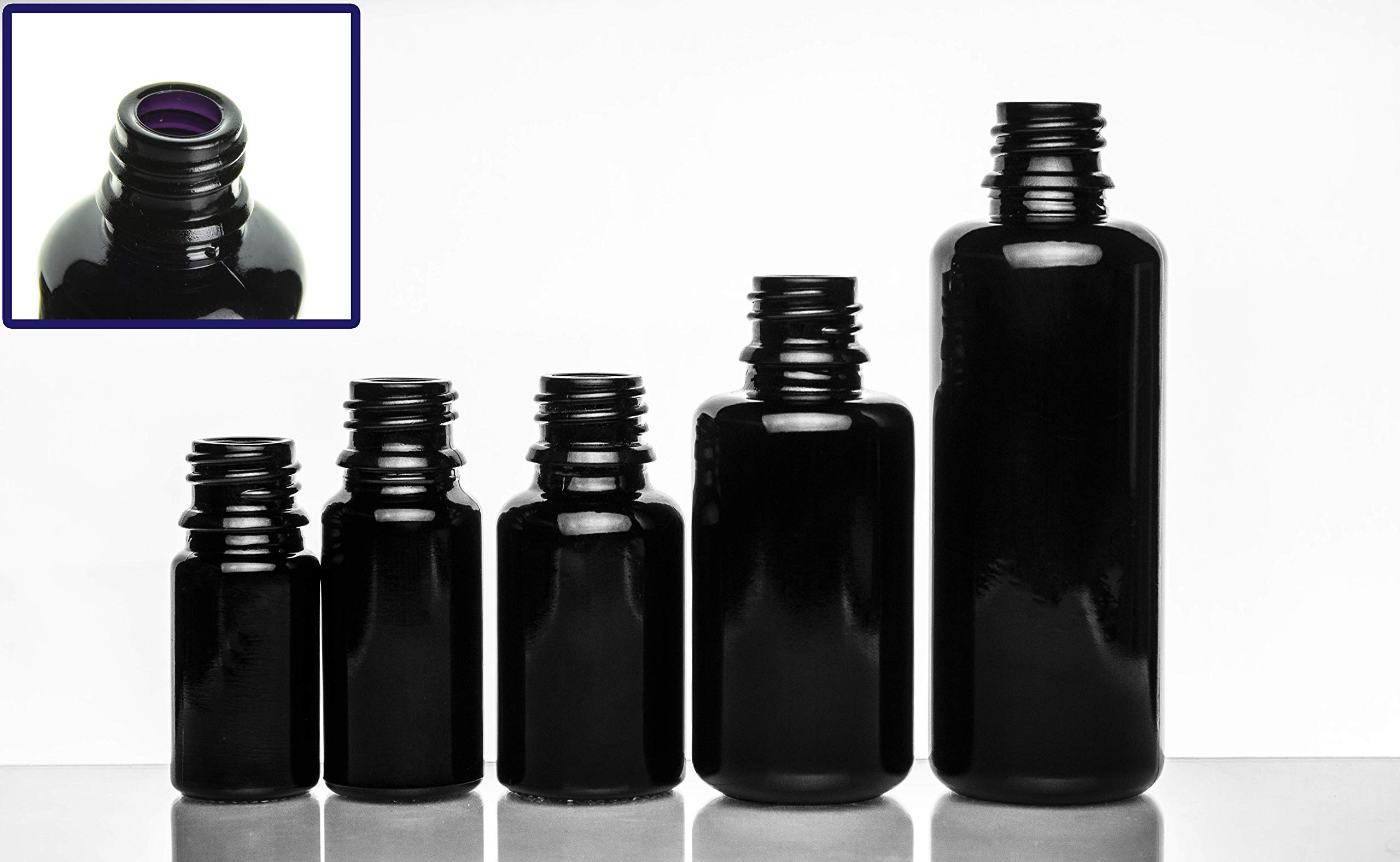 30ml Miron Glass Euro Round Bottles with Graduated Tamper Evident DripTrap Dropper - Set of 231 - Essential Oil Bottles, CBD Oil Containers & Herbal Tincture Storage - Perfect for Aromatherapy, DIY Skincare & Natural Remedies