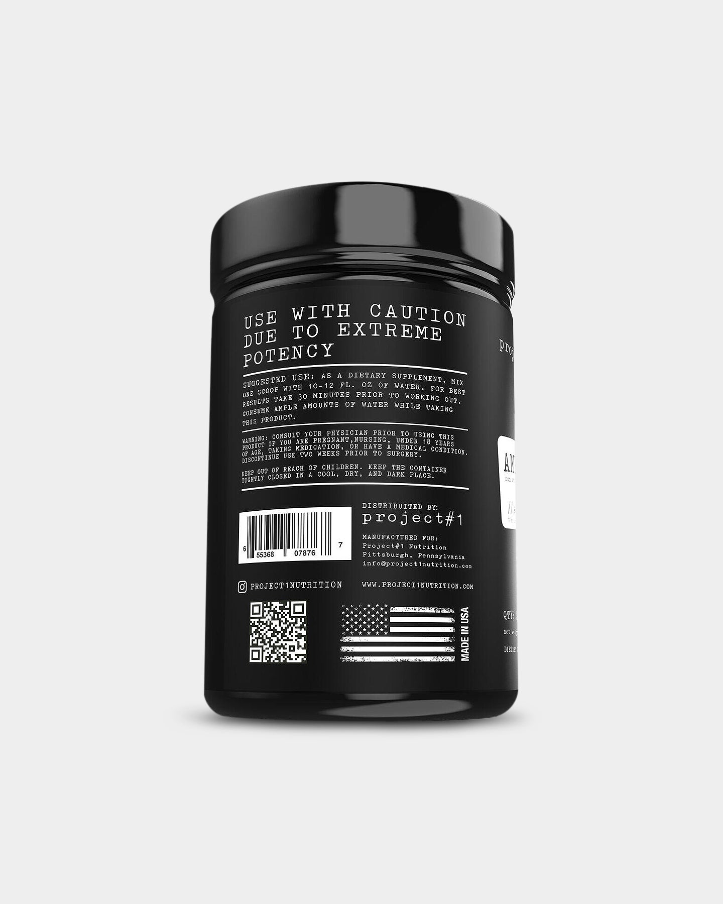 Project#1 Nutrition Amp Nox Pre Workout Powder - Energy & Focus Booster for Intense Workouts, Gym & Bodybuilding Performance Enhancer