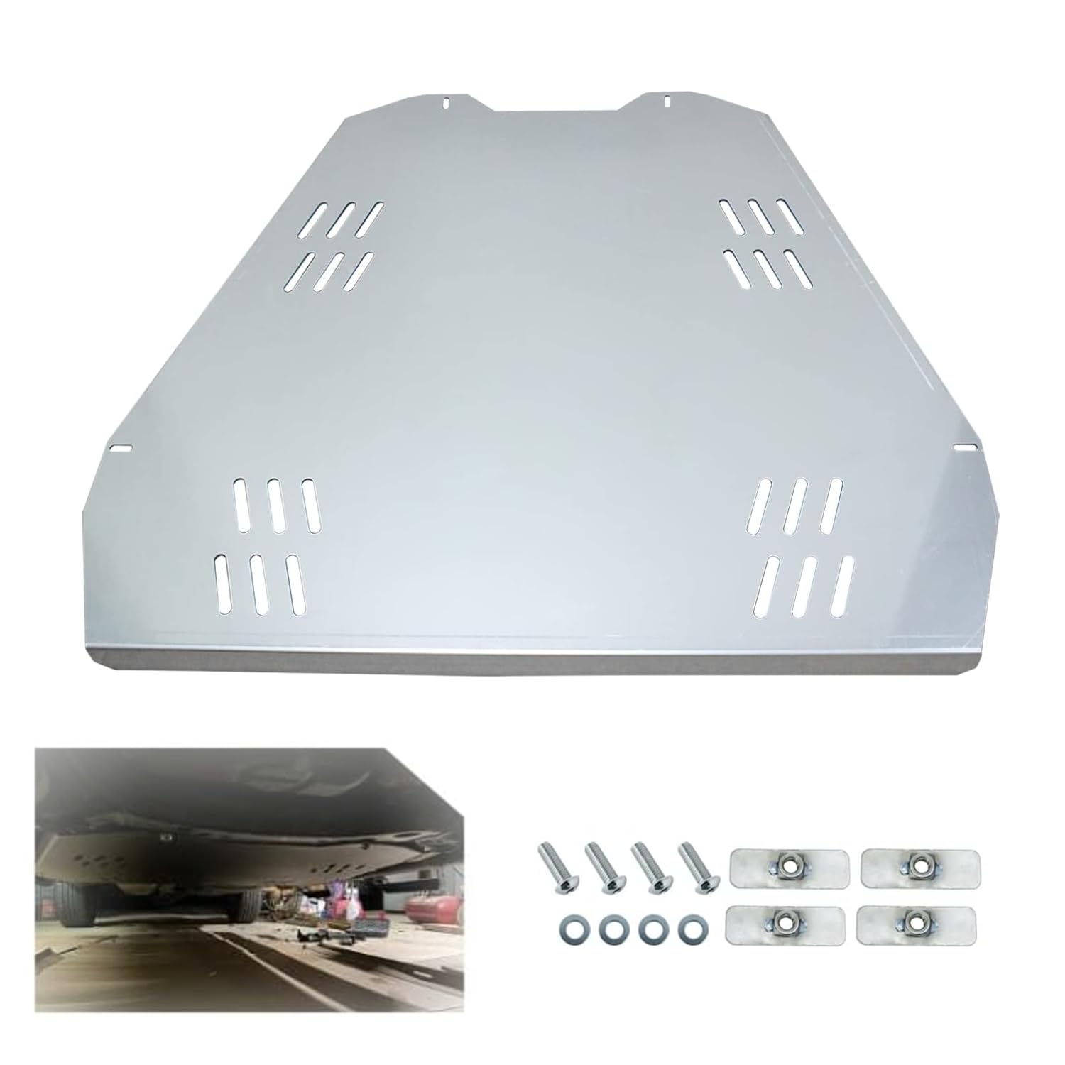 Premium Catalytic Converter Shield Guard for 2007-2021 Toyota Tundra & Sequoia - Anti-Theft Protection, Durable Stainless Steel Cover - Silver Finish | Prevent Catalytic Converter Theft for Secure Parking & Long-Term Vehicle Protection