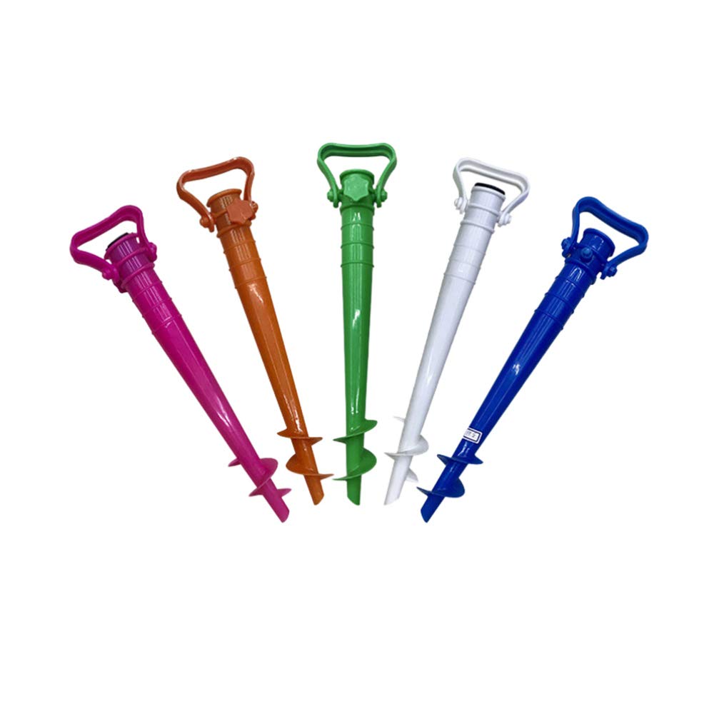 Adjustable Beach Umbrella Anchor - Heavy Duty Ground Spike Stand Holder for Sun Shade, Garden, Patio, Fishing - Durable Outdoor Use (Random Color) - Perfect for Beach, Camping, Picnics & Backyard Relaxation