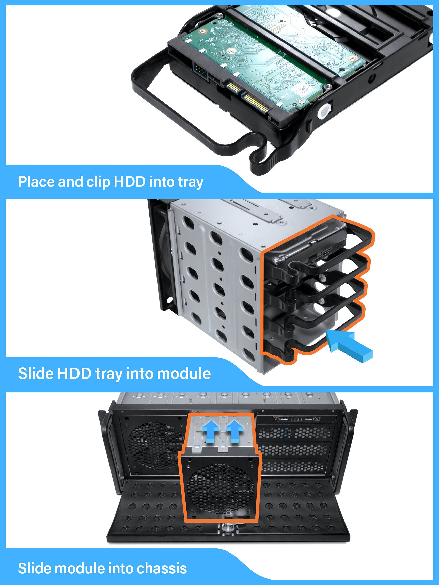 Rosewill RSV-L4000U 4U Server Chassis Rackmount Case - 8 x 3.5