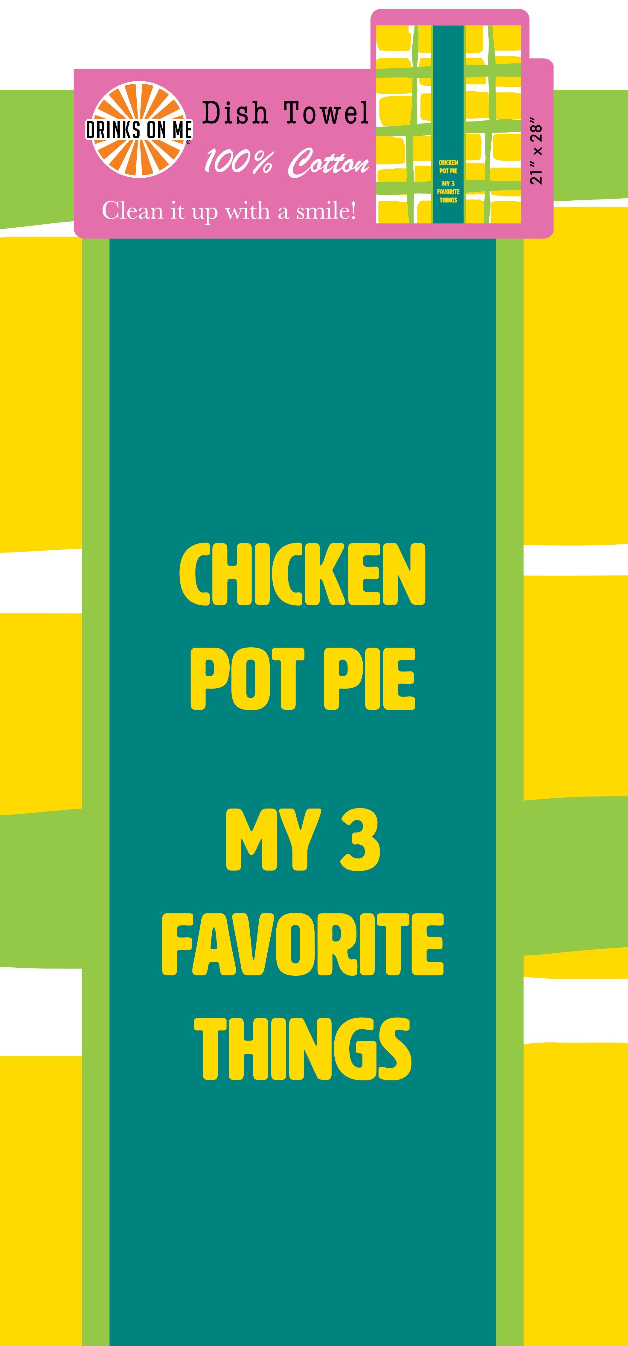 Premium Chicken Pot Pie Dish Towel - Absorbent & Durable Kitchen Towel for Baking, Cooking & Decor - Perfect for Holiday Meals & Farmhouse Style Kitchens