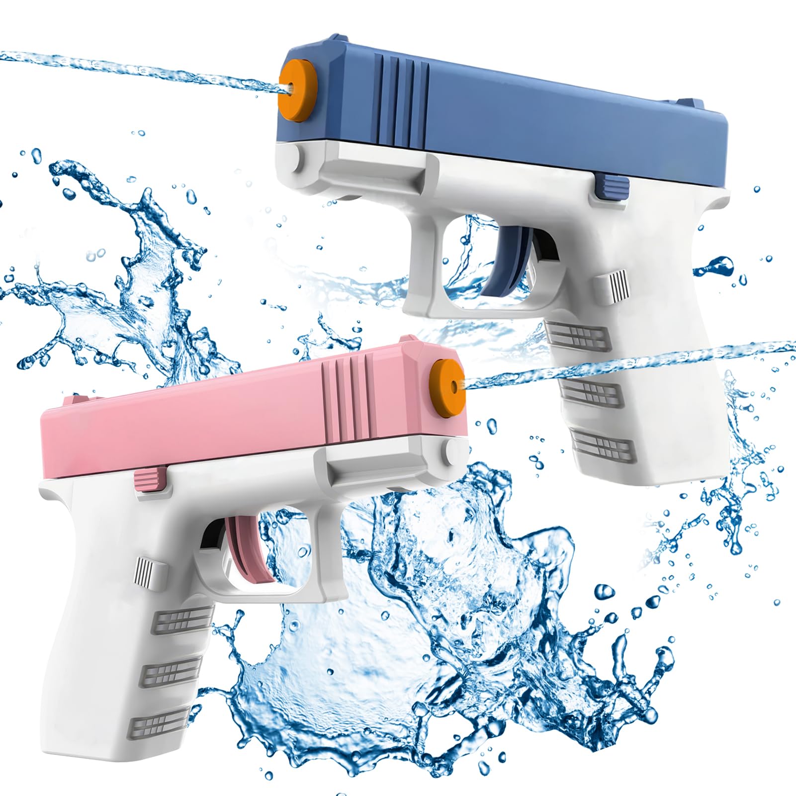 2 Pack Super Squirt Water Blaster Guns - Manual Water Soaker Toys for Kids, No Charging Needed | Perfect for Summer Pool Parties, Beach Battles & Outdoor Water Play | Fun Gifts for Boys & Girls