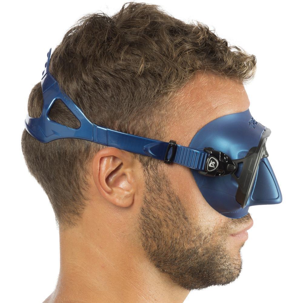 Cressi Calibro Blue Snorkeling Mask [Nery Edition] - Perfect for Scuba Diving, Freediving & Underwater Photography