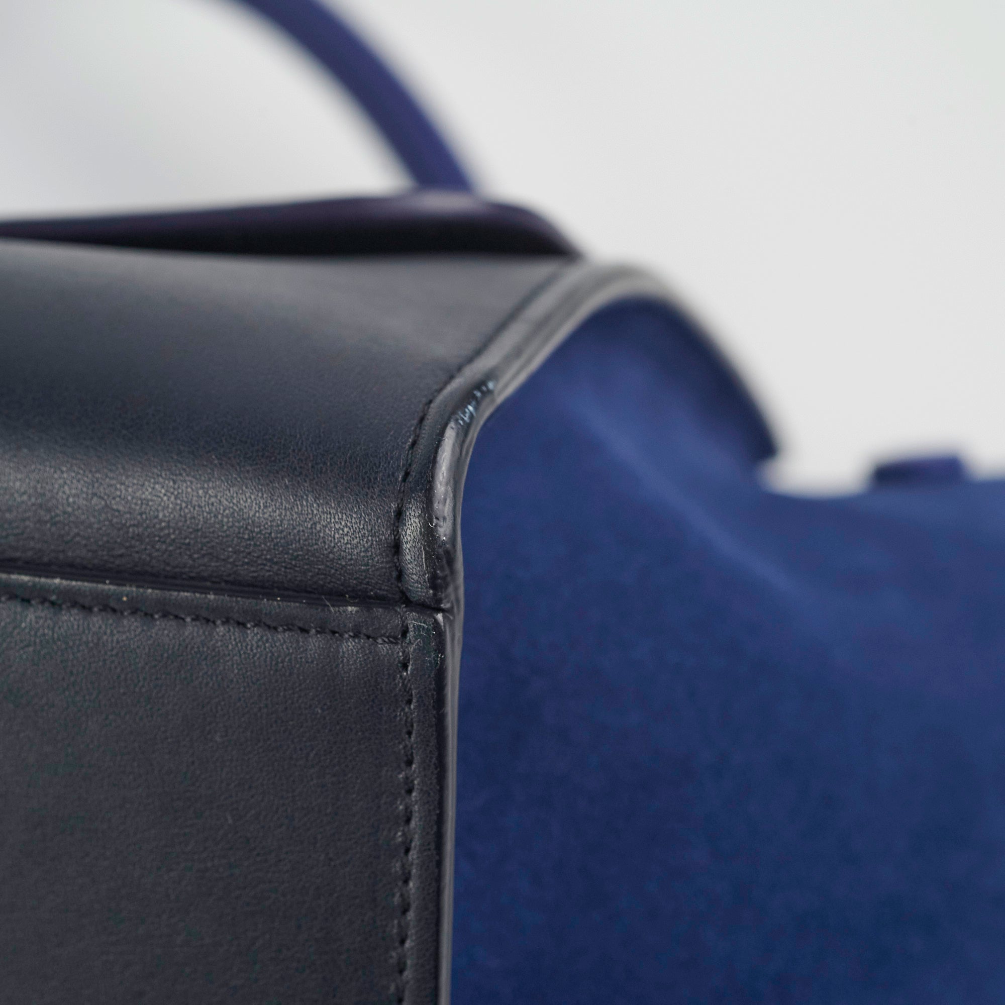 Celine Small Trapeze Handbag in Blue & Black - Luxury Crossbody Bag for Women | Perfect for Work, Travel & Evening Events