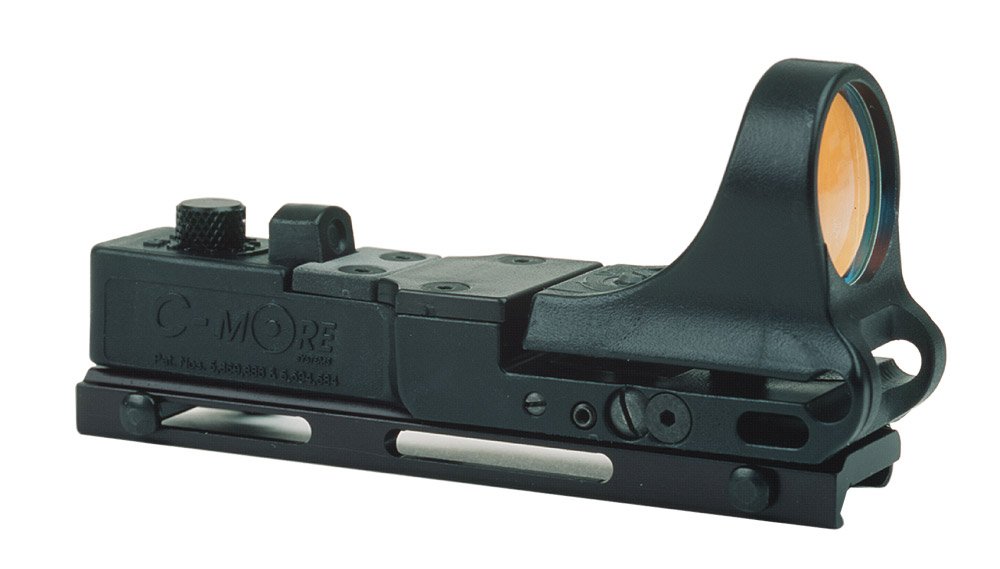 C-MORE Systems Railway Red Dot Sight with Click Switch - Precision Rifle Scope for Hunting & Tactical Shooting - Ideal for Rail Mounting on Firearms