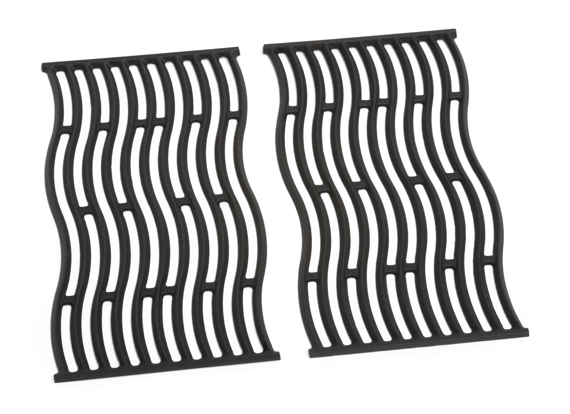 Napoleon S83004 Replacement Porcelain-Coated Nonstick Cast Iron Wavy Cooking Grates for Triumph 325 Gas Grill - 2-Piece Set - Perfect for Outdoor BBQ, Grilling Burgers & Steaks